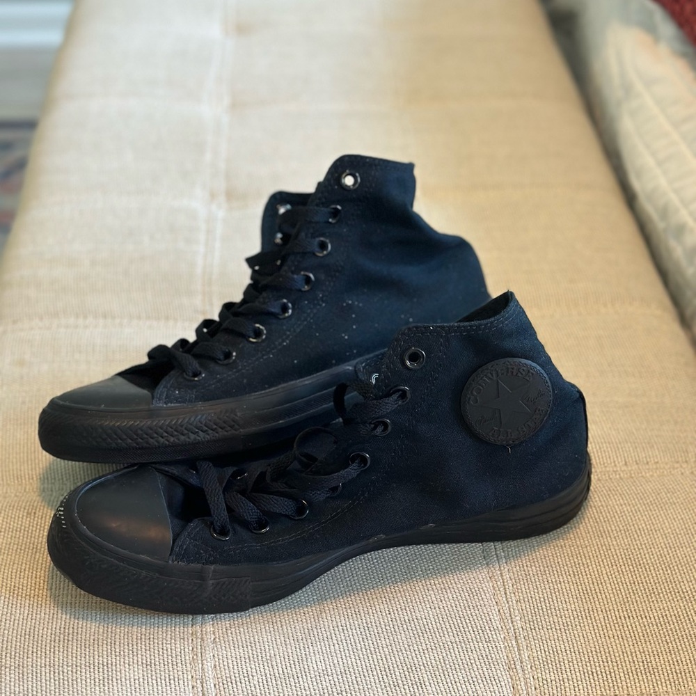 Converse Black High-Top Sneakers Minimalist Design